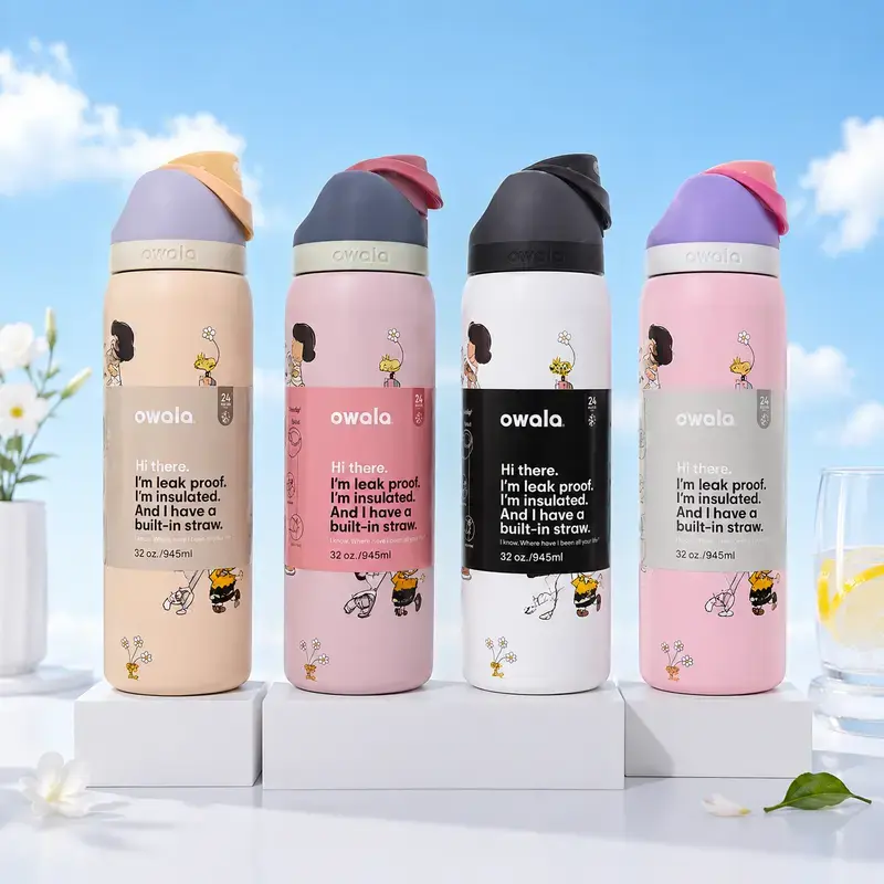 Owala Leak-Proof Insulated Water Bottle with Built-In Straw 32 oz 945ml in Assorted Colors sohochic