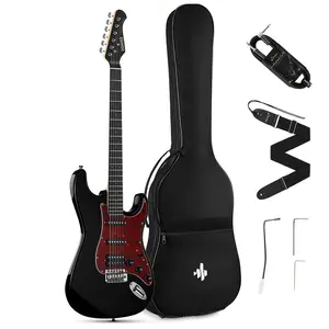 Donner 39 Inch Electric Guitar, Designer Series DST-200 Stylish Solid Body Electric Guitar for Beginner Intermediate & Pro Players, Single Coil Split System, Bonus Bag, Cable, Strap