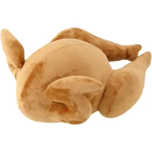 Decorative floor pillow bolster cushion for sofa, car, reading — 17.7 inches, chicken style