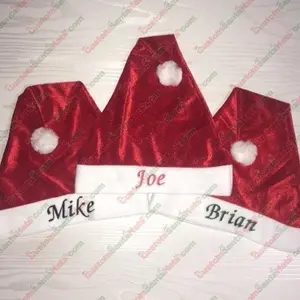 Custom Santa Hat Made with Your Name Embroidered