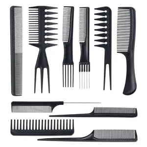 UNice Hair Comb 10PCS Hair Stylists Professional Styling Comb Set Variety Pack Great for All Hair Types & Styles Haircare Heatless