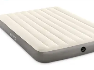 Intex 64103E Dura-Beam Standard Single-High Air Mattress: Fiber-Tech - Queen Size - 10in Bed Height - 600lb Weight Capacity - Pump Sold Separately