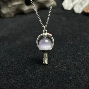 KPop Light Stick Pendant Necklace – Fan Support Jewelry, ARMY Inspired Choker, Cute Collarbone Chain Gift