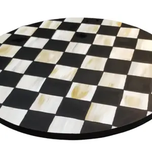 Lazy Susan Checkered Hand Crafted Wooden