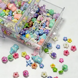 125g Macaron Candy DIY Bead Material Pack, Cute Dopaamine Hole Beads, Perfect for Phone Chain & Bracelet Making, Ideal for Girls & Handmade Lovers