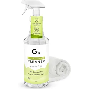 Biodegradable  Purpose Cleaner - 32 oz     - Multipurpose Cleaner  for Multi Surface, Kitchen, Counter Top, Furniture, Floor,  and Household