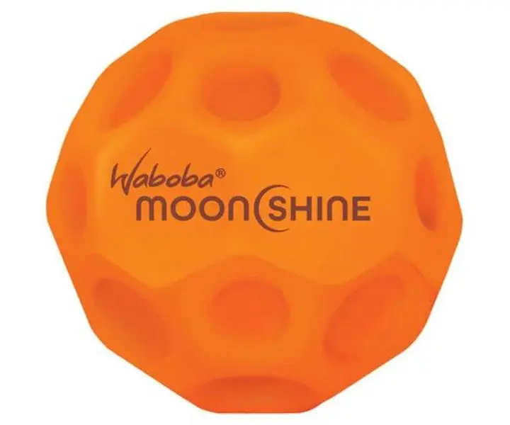 Waboba 326223 Moonshine 2.0 60mm Light-Up High-Bounce Kids Interactive Game - Fat Brain Toys, 7-Second Lit Duration, Play in the Dark, Ages 3-12