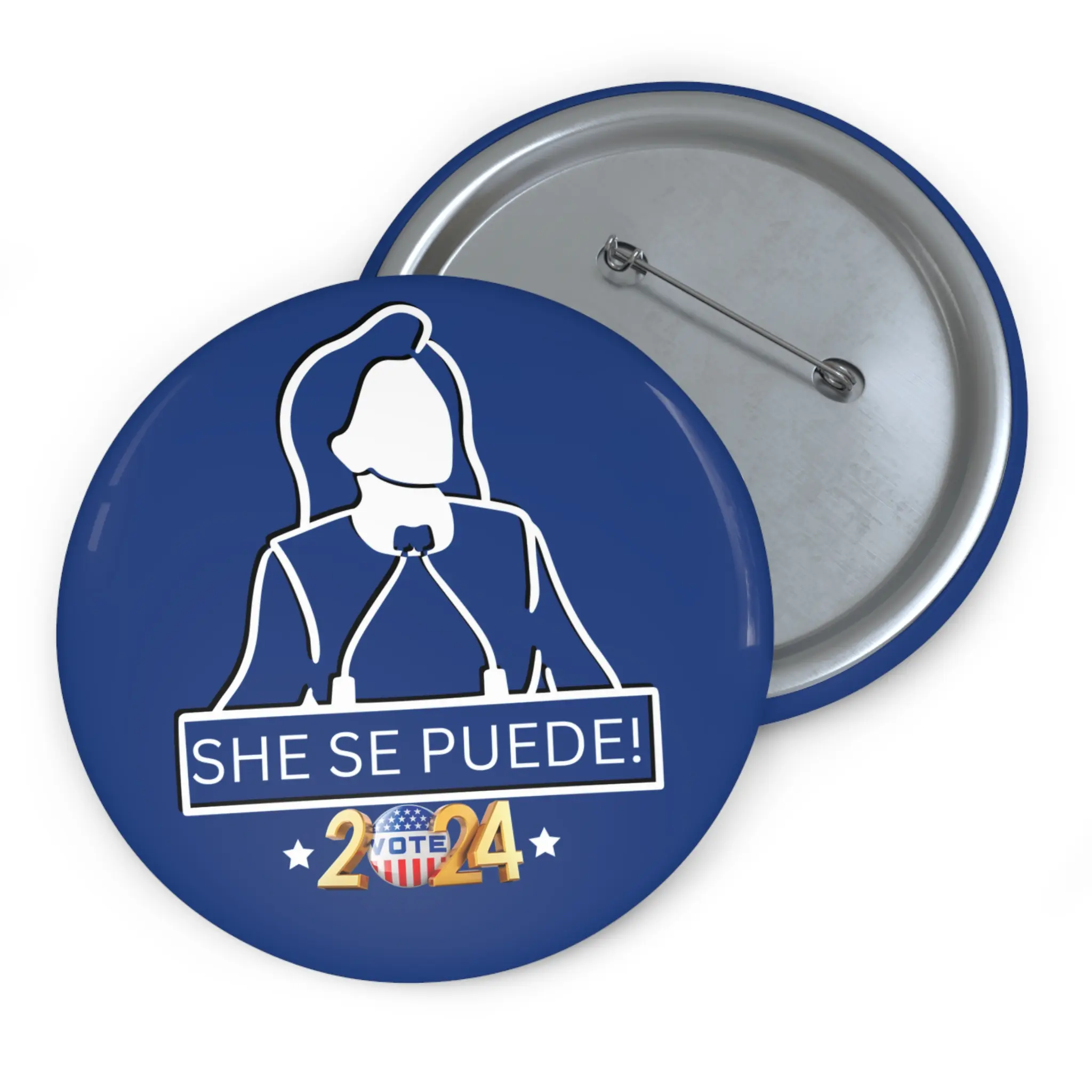 She Se Puede! Yes She Can Political Pin, Vote Pin, Madam President, Badge, Campaign Button Women's Right's, Personal Badge, Political Pin