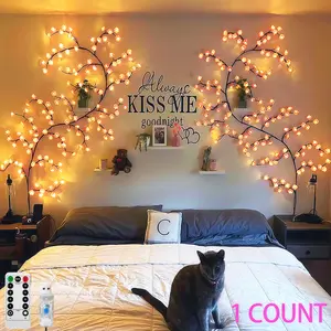 144led Cherry Blossom Tree Light, 8 Flash Modes with Remote, USB Powered, DIY Four Colors, Romantic Warm Glow, Party Wedding Gift