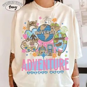 Vintage Universal Adventure Starts Here Shirt, Magical Park Shirt, Universal Studios  Hollywood Trip Tee 0QG5J