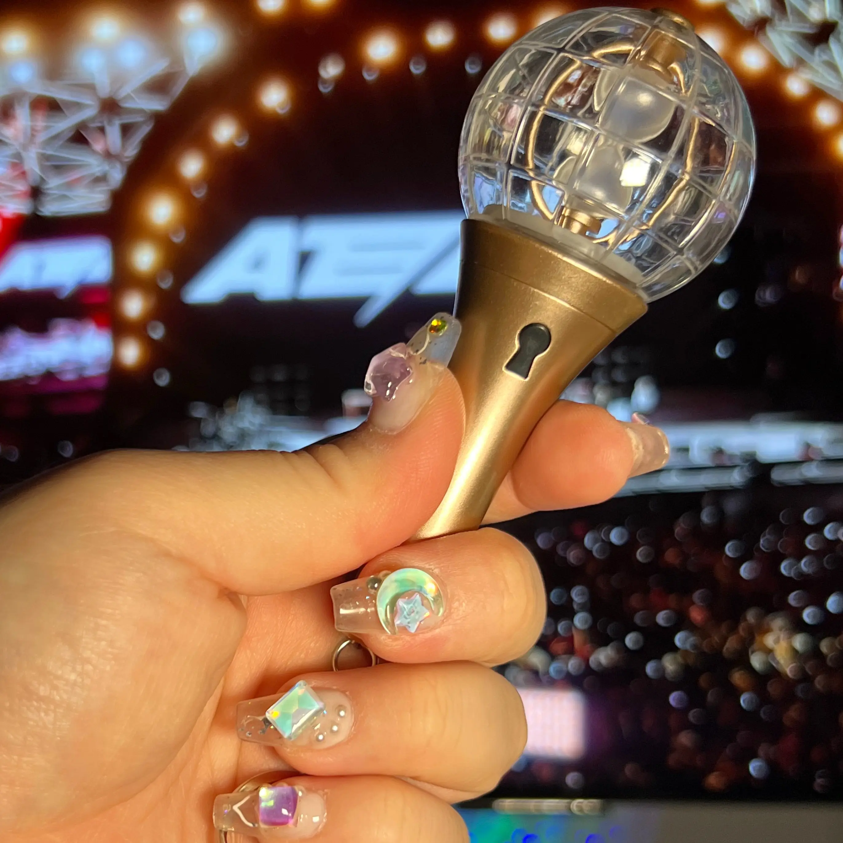 Mini Kpop LED Light Stick Keychain Atiny