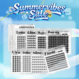 AiryCute One-Size Collection | LengthLock Lash Clusters Luna Glosa Viva Velure Flaunt Bubble 8mm-16mm | 12mm 14mm 16mm Ultra-Dense Waterproof Long-Lasting DIY Lashes For Flawless Look #SummerVibes