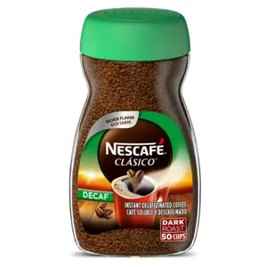 Nescafe Clasico Decaffeinated Coffee 3.5 oz Rich Flavor Dark Roast Instant Soluble 50 Cups from Mexico