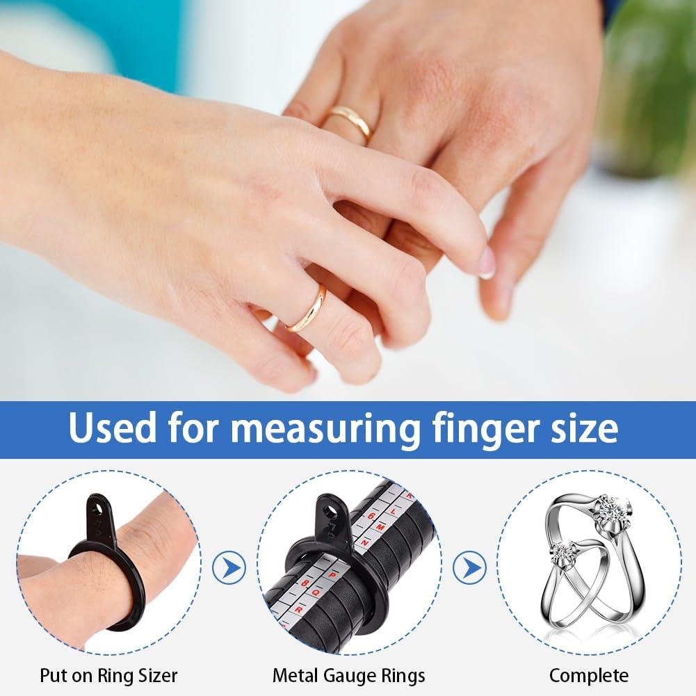 8Pcs Ring Making & Sizing Kit – Ring Mandrel Ring Sizer Gauge, Hammer & Polishing Tools for DIY Jewelry Making