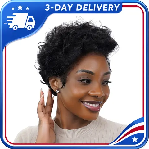 Dultev 13x6 Wear GO Bixie Cut Wigs 008 for Women 180% Density Glueless Lace Front Layered Luxury Beauty Curly HD Human Hair Wig #TikTokShopBackToSchool