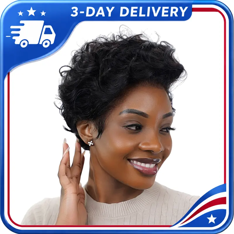 Dultev 13x6 Wear GO Bixie Cut Wigs 008 for Women 180% Density Glueless Lace Front Layered Luxury Beauty Curly HD Human Hair Wig #TikTokShopBackToSchool
