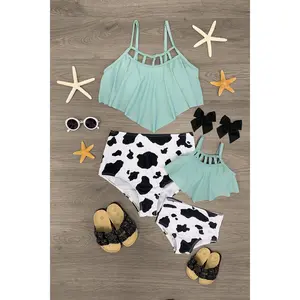 Mom & Me - Sage & Cow Hide Bikini