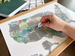 Muted Multi Color - US Scratch Off Map