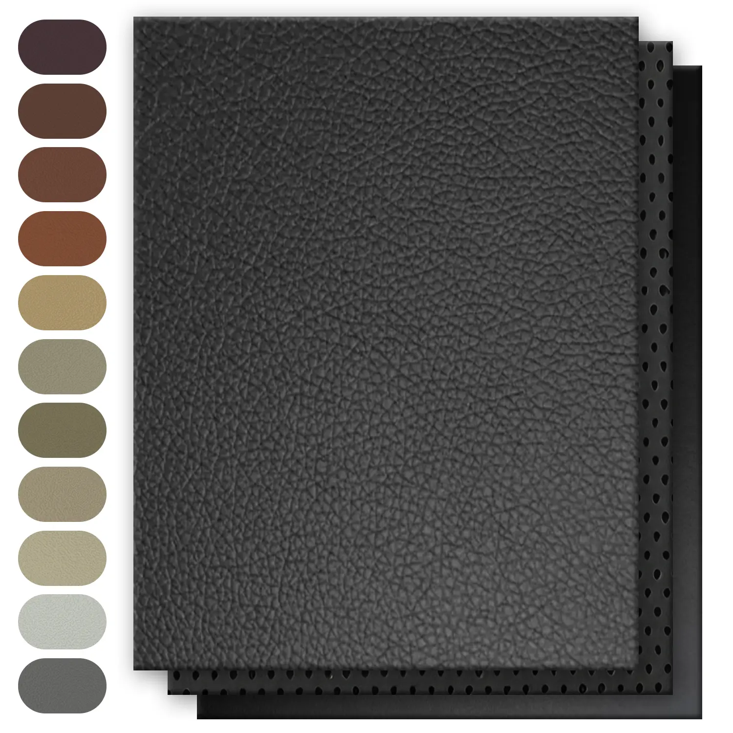 Self-Adhesive Waterproof PU Leather Patch Set, Cuttable 6 Multi-Color 12x8 Inch Leather Stickers, Upholstery Fabric for Couch, Car Seat & Chair Repair