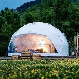 Lue's House Transparent Geodesic Luxury Dome Hotel Tents Outdoor Camping Resort PVC Leisure Round Canvas Glamping Dome Tent