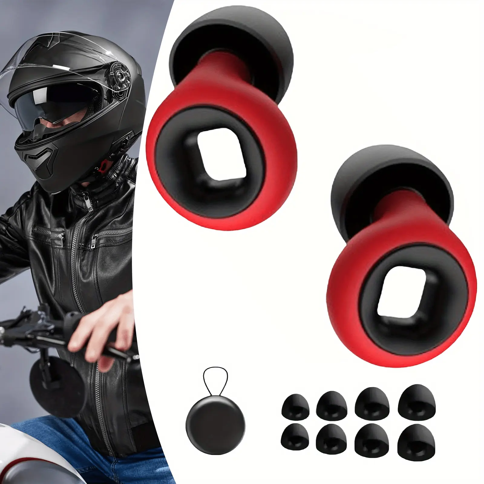 Ear Plugs for Sleeping Noise Cancelling, Hearing Protection Earplugs, 35db for Sleeping, Concerts, Snoring, Motorcycle, Focus Work & Travel - Reusable Silicone EarPlugs with 8 Ear Tips in XS/S/M/L and Case