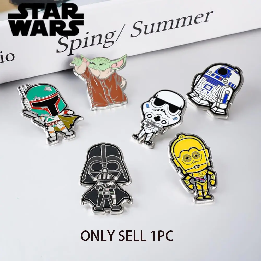 Star Wars Officially Licensed Fandom Metal Character Brooch Pin, Darth Vader Stormtrooper Yoda Rdr2, Collectible Badge, Fun Decoration, Decorative, Accessories, Gift, Durable, Collectible Pins
