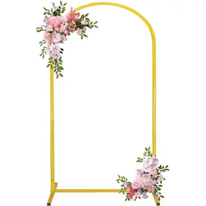 Arch Backdrop Stand 6.6FT Balloon Arch Stand   Wedding Arch Frame Metal Arch Backdrop Stand for Wedding Ceremony Birthday Party Bridal  Shower Banquet Decoration