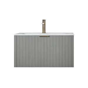 Nox - 30" Grey Floating Bathroom Vanity
