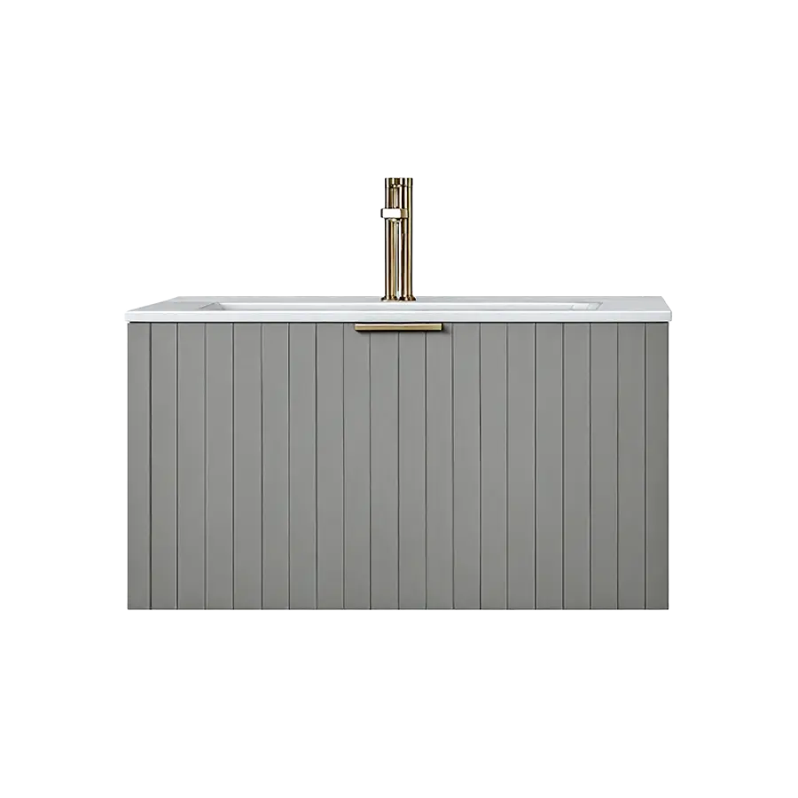 Nox - 30" Grey Floating Bathroom Vanity