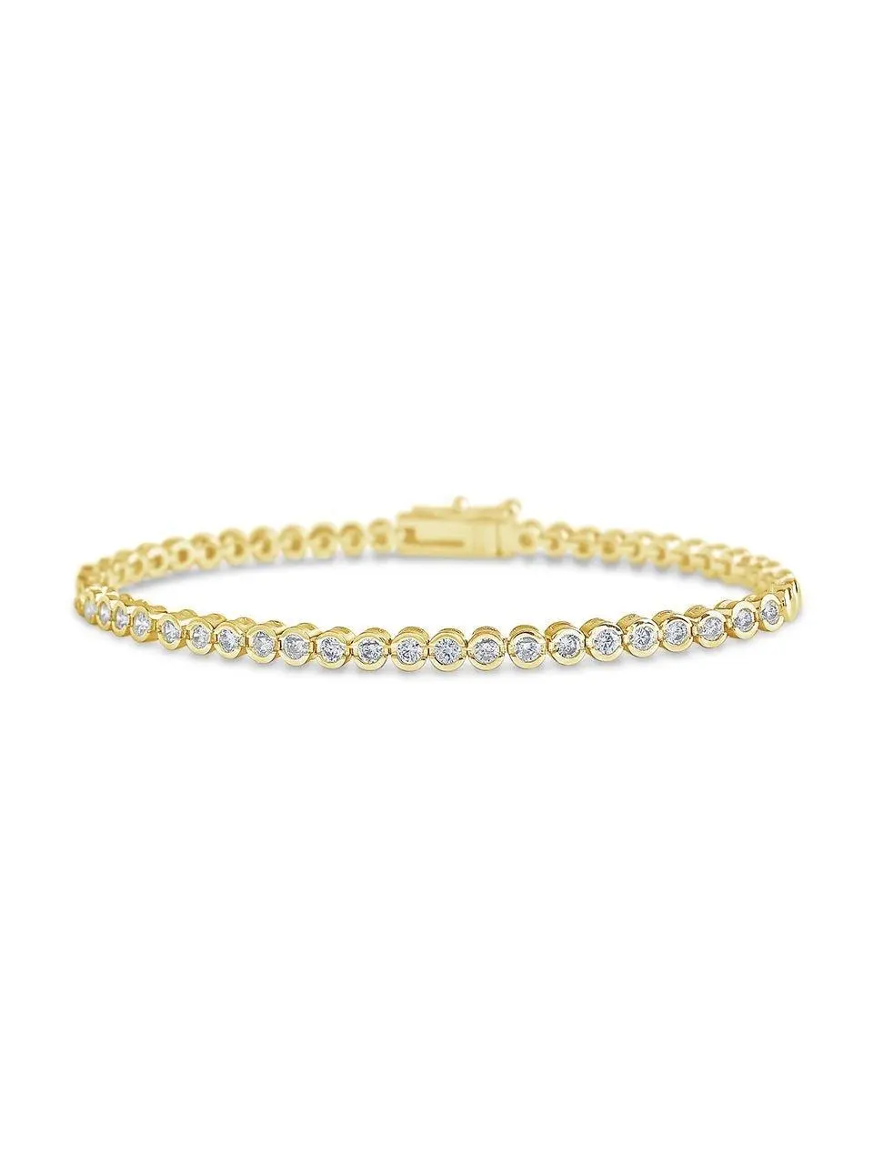 Helene Bezel CZ Tennis Bracelet
