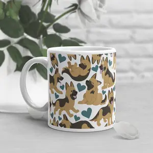German Shepherd Coffee Mug, Cute German Shepherd Lover Gift, Dog Mom Dad, Gift for Her, Him, Housewarming, Birthday, Pet Mug, Dog Gifts