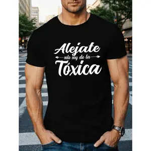 Trendy men's summer t-shirt with stylish geometric print and breathable polyester fabric