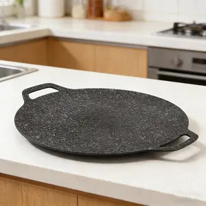 Outdoor Camping Grill Plate, Korean BBQ Plate, Portable Cooking Skillet, Meat Pot, Barbecue Plate for Hiking, Picnic, Charcoal BBQ Grills