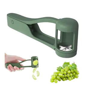 Stainless Steel Fruit Slicer & Divider Tool, Kitchen Accessories for Grapes Strawberries & More, Efficient Food Prep Solution