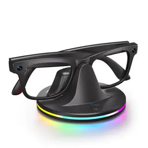 Meta Ray-Ban Glasses Charger Stand with RGB Lights Flashing Glasses Charging Dock USB to C 1M Data Cable Electronic Gadgets