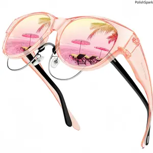 Polarized Fit-Over Prescription Glasses - Oversized Square Shades with UV400 Protection, Fashion Accessory Eyewear, Polarized Glasses