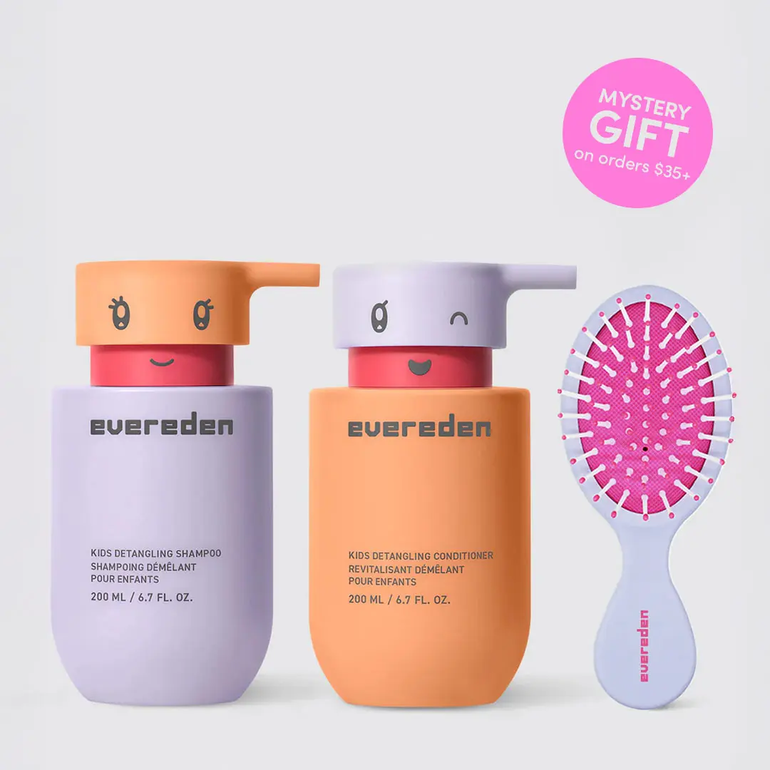 Evereden Kids Detangling Shampoo & Conditioner & FREE Brush | Plant Peptides + Argan Oil | Clinically Tested | Choose Your Bundle | Ages 3+