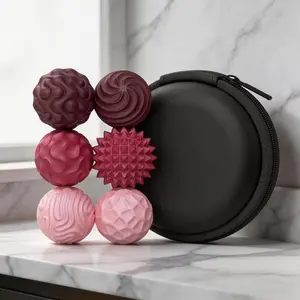 Office Desk Stress Relief Toys, 6 Different Texture Sensory Balls, Anti-Stress Fish Toy, Improve Focus, Casual Occasion