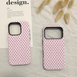 Cute Polka Dot Design Phone Case, Fits iPhone & Samsung Models, Stylish Protection for Daily Use, Perfect Gift Idea