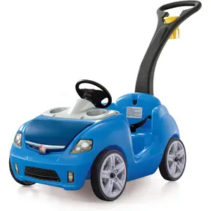 Kids Push Car, Ride-On Car with Seat Belt and Horn, Toddlers and Preschoolers Ages 18 Months–4 Years, Max Weight 50 lbs., Quick Fold Handle, Stroller Alternative, Blue