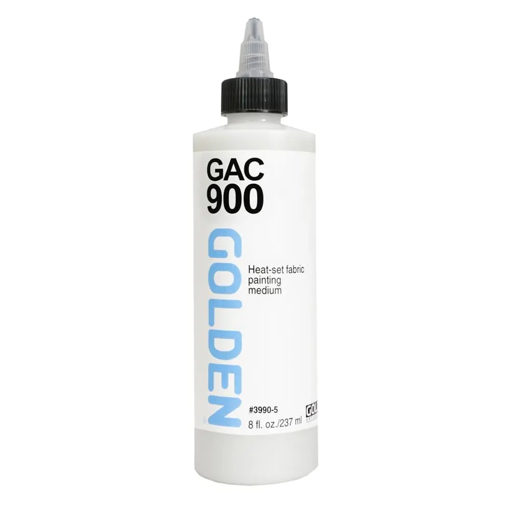 Golden GAC 900 Acrylic Medium, 8oz Jar, Heat-Set Paint for Wearable Fabrics Fabric Painting
