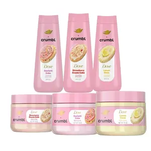 Dove Crumbl Limited Edition Exfoliating Body Scrub & Body Wash - Choose Below - Available in strawberry, lemon glaze & confetti Cleansing Gentle