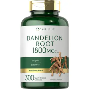 Carlyle Dandelion Root | 1800mg | 300 Capsules | Non-GMO, Gluten Free Supplement