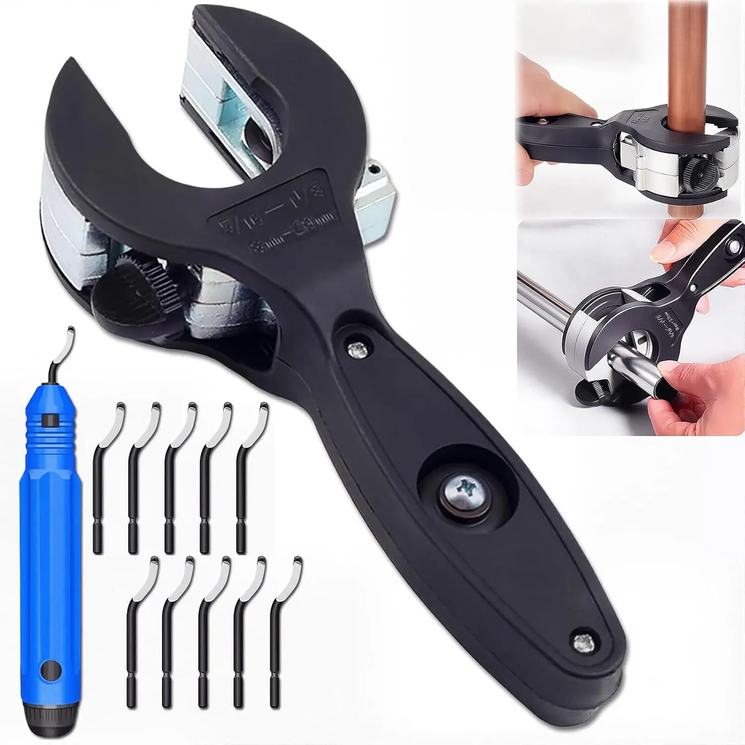 Ratcheting Pipe Cutter Tool,Ratchet-Type Tube Pipe Cutter,One-Hand Fast Pipes Cutting Tool,for Cutting 5/16-1-1/8 Inch Pvc Stainless Steel Copper Aluminium,Quick Cut Ratchet Tubing - Home Improvement.