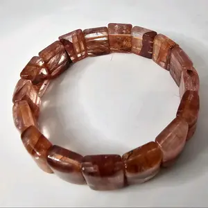 High Quality Fire Quartz Bangle Crystal Bead Bracelet Birthday Daily natural