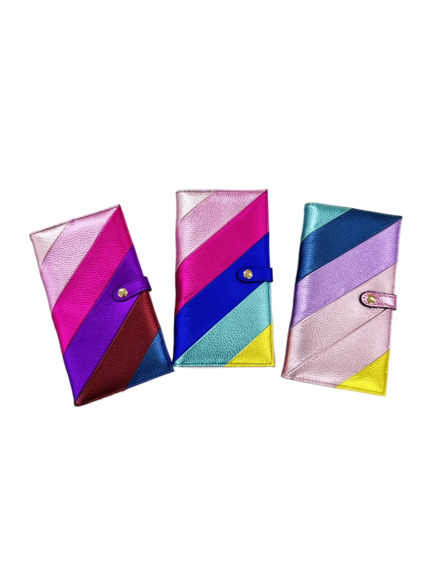 Women's Rainbow Color PU Long Wallet Punk Style All Season Bag Rich Colors High-Quality Material Perfect for Daily Use Stylish Durable Fashionable Wallet