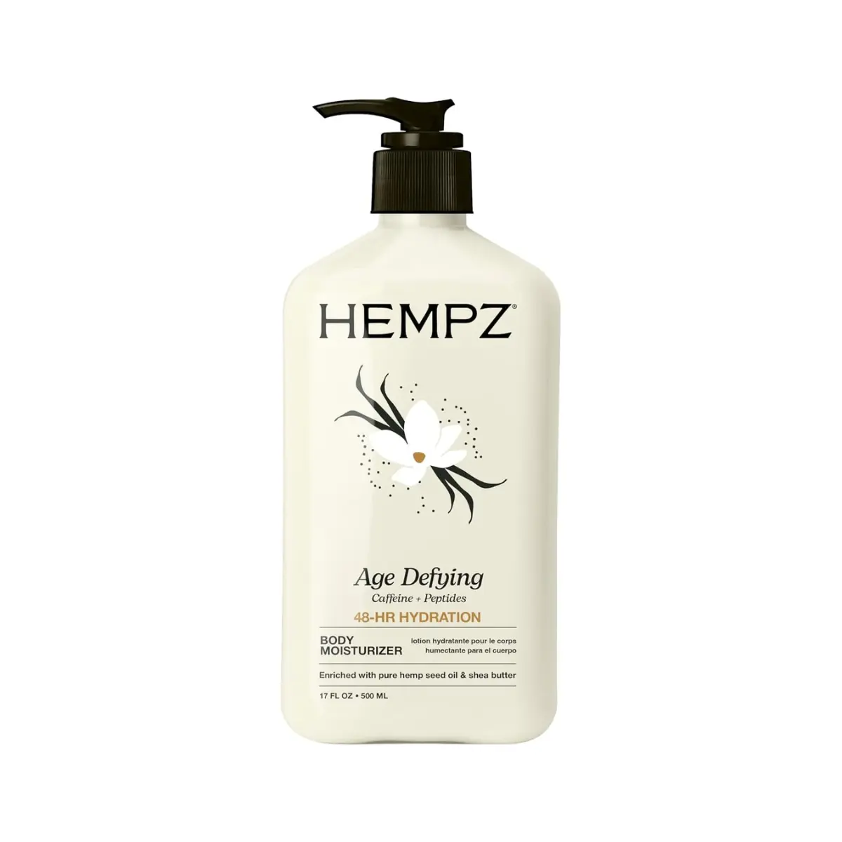 Hempz Age-Defy Body & Hand Lotion - 17 oz Large Moisturizer for Dry, Cracked & Crepey Skin with Quick Absorption