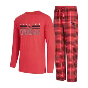 NFL Men's Long Sleeve Tee & Flannel Pajama Set