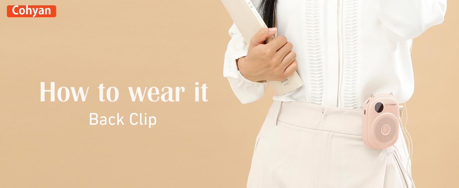 【COHYAN K18】Voice Amplifier Microphone Headset,Portable Voice Amplifier,PA Systems for Teachers,Training,Guide, Speakers Smartphone Audio