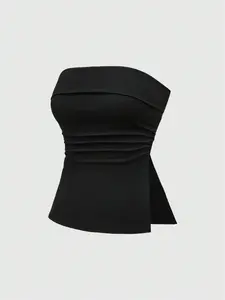 Elegant and special sexy and beautiful ladies with strapless shoulder vest